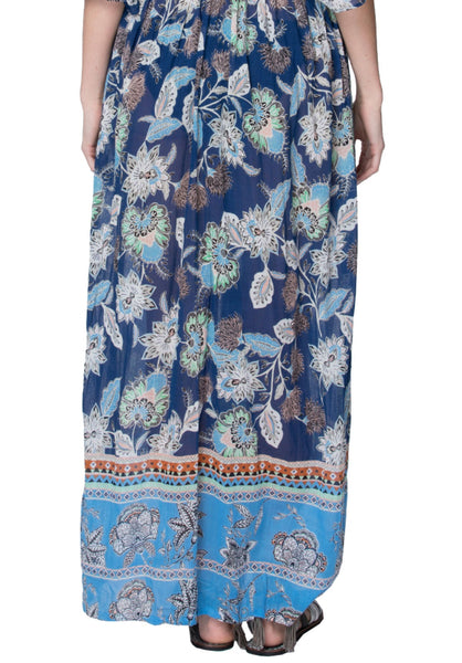 Pool to Party Coverup Floral Tapestry / O/S / Blue Seaside Cotton Wrap Skirt Coverup