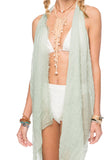 Pool to Party Coverup Free Spirit Coverup Vest in Glitz Fabric