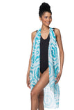 Pool to Party Coverup Free Spirit Vest in Happy Hippie Print