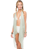 Pool to Party Coverup Glitz / One Size / Mint Free Spirit Coverup Vest in Glitz Fabric