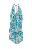 Pool to Party Coverup Happy HIppie / One Size / Aqua Free Spirit Vest in Happy Hippie Print
