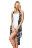Pool to Party Coverup In the Matrix / One Size / Black Free Spirit Multi Wear Coverup Vest in In The Matrix Print