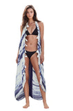 Pool to Party Coverup Indigo Wave / One Size / Blue Free Spirit Vest Coverup in Indigo Wave Tie Dye in Blue