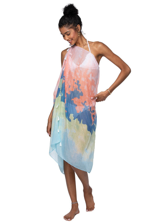 Pool to Party Coverup Lava Lamp / One Size / Sherbet Free Spirit Vest in Lava Lamp Print