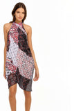 Pool to Party Coverup Marisa Patches / One Size / Black Free Spirit Multi Wear Coverup in Marisa Patches Black Red Print