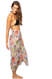 Pool to Party Coverup Maryanne Blossom / One Size / Multi Braided Sarong Coverup in Maryanne Blossom Print
