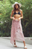 Pool to Party Coverup Melody Fair / One Size / Maroon Braided Sarong in Melody Fair Print