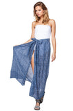 Pool to Party Coverup Milan Medallion / O/S / Blue Seaside Cotton Wrap Skirt Coverup