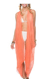 Pool to Party Coverup Modal Solid Vest Dress / One Size / Mango Free Spirit Vest in Four Way Fray - Brights