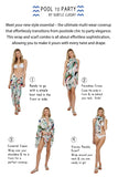 Pool to Party Coverup Multi Wear Braided Sarong in Summer's Evening Print
