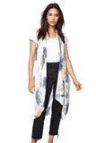 Pool to Party Coverup Mums the Word / One Size / White Free Spirit Vest in Mums the Word Print in White