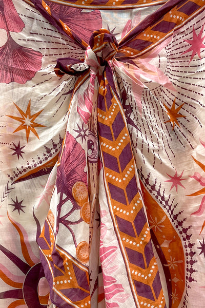 Pool to Party Coverup Mystic Eye / One Size / Orange Mystic Eye Cotton Coverup Multi-Wear Vest Dress