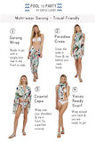 Pool to Party Coverup Night at the Beach / One Size / Black Braided Sarong in Night at the Beach Print