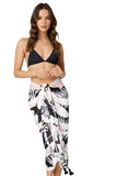 Pool to Party Coverup Night at the Beach / One Size / Black Braided Sarong Multi-Wear Coverup in Night at the Beach Print