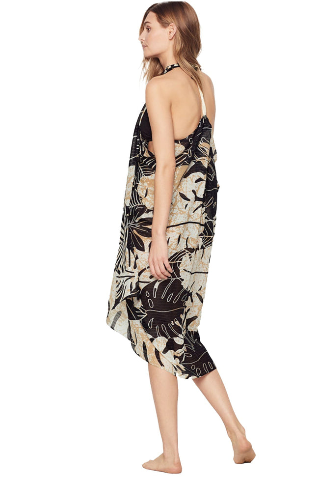 Pool to Party Coverup Night Leaves / One Size / Black Free Spirit Vest in Night Leaves Black Print