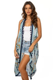 Pool to Party Coverup Ocean Emotion / One Size / Multi Free Spirit Multi-Wear Coverup Vest in Ocean Emotion Print