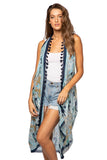 Pool to Party Coverup Ocean Emotion / One Size / Multi Free Spirit Vest in Ocean Emotion Print