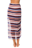 Pool to Party Coverup On My Way / One Size / Multi Braided Sarong Coverup in On My Way StripePrint