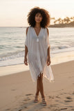 Open-Shoulder Sundress Cover-Up in Summer’s Delight Embroidery