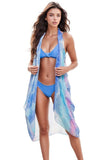 Pool to Party Coverup P2PFSVTD64 / One Size / Ocean Free Spirit Vest in Poolside Paradise Print in Ocean