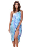 Pool to Party Coverup P2PFSVTD64 / One Size / Ocean Free Spirit Vest in Poolside Paradise Print in Ocean