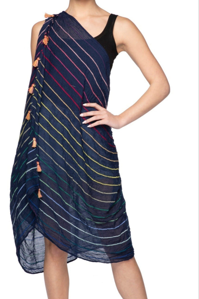 Pool to Party Coverup Rainbow Magic / One Size / Navy Free Spirit Coverup Multi-Wear Vest in Rainbow Magic Print