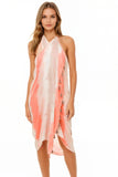 Pool to Party Coverup Shades of Color / One Size / Pink Braided Multi-Wear Coverup Sarong in Shades of Color Print
