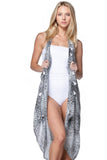 Pool to Party Coverup Soft Spot / One Size / Grey Multi Wear Coverup Free Spirit Vest in Soft Spot Print