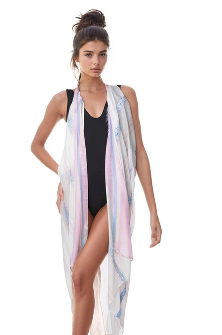 Maxi Tassel Sundress Coverup in Marisa Patches Print