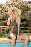 Pool to Party Coverup Summer Bazaar / One Size / Green Free Spirit Vest in Summer Bazaar Print in Green