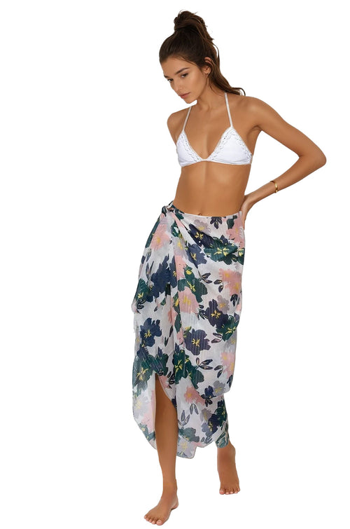 Pool to Party Coverup Sundry Floral / One Size / Multi Braided 5-1 Coverup Sarong in Sundry Floral Print