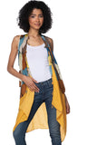 Pool to Party Coverup Walking on Sunshine / One Size / Gold Free Spirit Vest in Walking on Sunshine Print