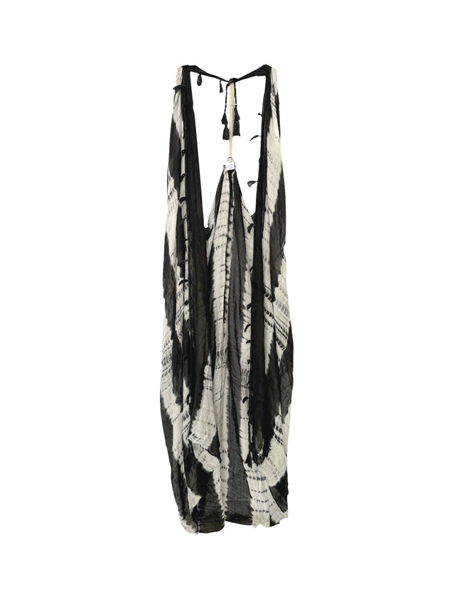 Pool to Party Coverup Waves & Wind Tie Dye / One Size / Black Waves & Wind Tie Dye  Multi-Wear Coverup