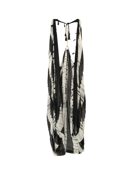 Pool to Party Coverup Waves & Wind Tie Dye / One Size / Black Waves & Wind Tie Dye  Multi-Wear Coverup
