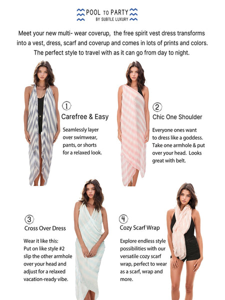 Mystic Eye Cotton Coverup Multi-Wear Vest Dress