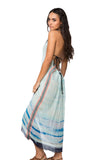 Pool to Party Dress Nature's Colors Fringe Halter Dress