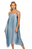 Pool to Party Dress One Size / Blue / 97% Cotton, 3% Lurex Rita Reversible Sundress Coverup in Song and Dance Print