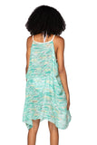 Pool to Party Dress One Size / Green / 100% Soft Hand Poly Rita Reversible Dress in Golden Leaf print