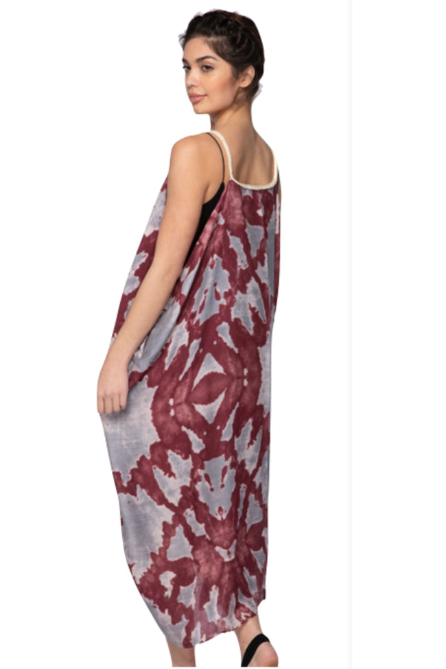 Pool to Party Dress One Size / Mauve / Viscose/Wool Rita Reversible Dress in Reduction Dye