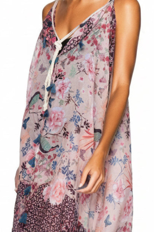 Pool to Party Dress One Size / Multi / 100% Soft Hand Poly Rita Reversible Dress in Selena Floral,
