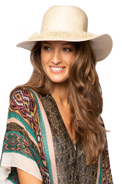 Pool to Party Hat Darcie Hat / O/S / Blanc Darcie Beach Hat in Blanc