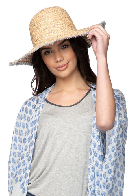 Hello Sunshine Hat in Natural-Blue