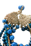 Pool to Party Jewelry Beads & Macrame Bracelet / One Size / Indigo Stone, Beads & Macrame Bracelet