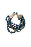 Pool to Party Jewelry Beads & Macrame Bracelet / One Size / Indigo Stone, Beads & Macrame Bracelet
