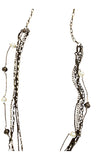 Pool to Party Jewelry Beads & Pearls Multi Strand Long Necklace / one size / Antique Brass Beads & Pearls Multi Strand Long Necklace