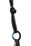 Pool to Party Jewelry Blended Knottted Righ Necklace / one size / Black/Pewter Blended Knotted Ring Necklace