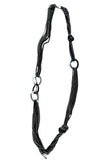 Pool to Party Jewelry Blended Knottted Righ Necklace / one size / Black/Pewter Blended Knotted Ring Necklace
