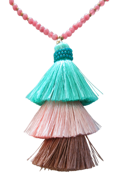 Pool to Party Jewelry Calypso Multi-Colored Long Strand Beaded Necklace