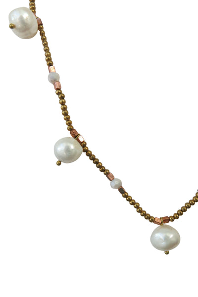 Pool to Party Jewelry Desert Drift Beaded Stone or Pearl Long Necklace or Wrap Bracelet