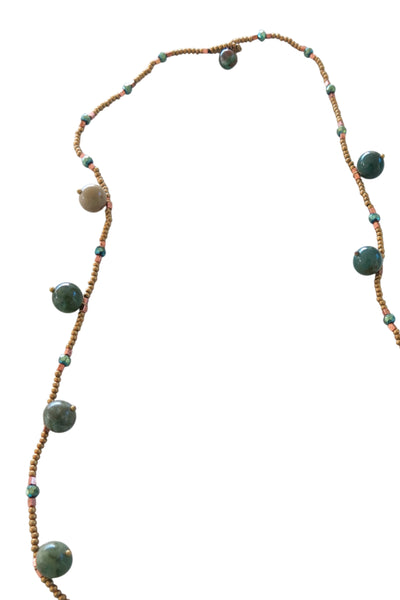 Pool to Party Jewelry Desert Drift Beaded Stone or Pearl Long Necklace or Wrap Bracelet